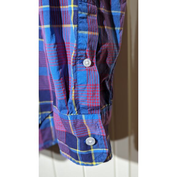 J. Crew Mens Size M Button Down Casual Shirt Tartan Plaid 100% Cotton - Picture 8 of 11